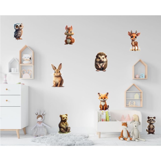 Erdei állatkák - Színes matrica csomag